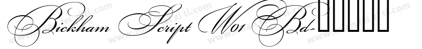 Bickham Script W01 Bd字体转换